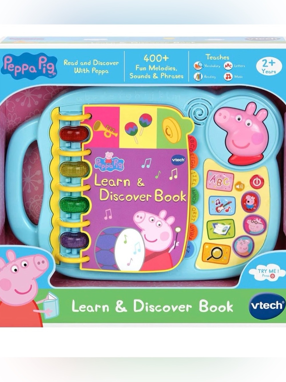 NEW Vtech Peppa Pig Learn & Discover Book Ages 2+
